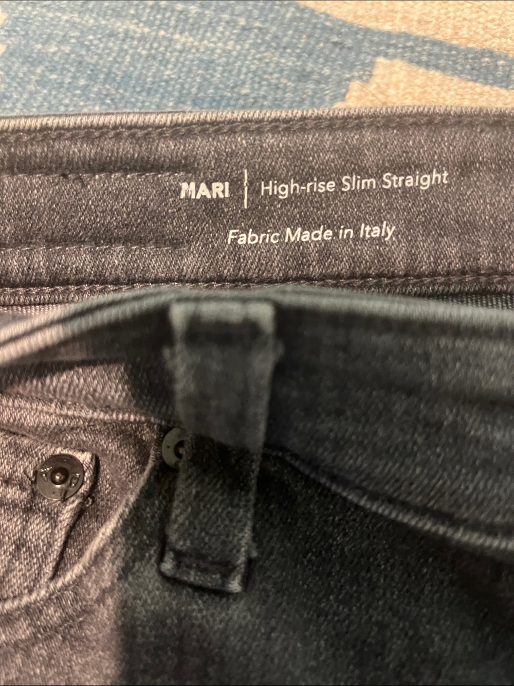 Ag Adriano Goldschmied Grey Mari High Rise Slim Straight Denim Jeans - Picture 3 of 7